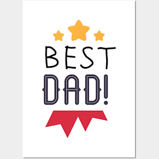 Best Dad Badge Posters and Art